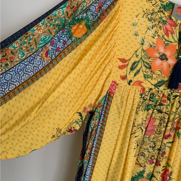 FARM Rio for Anthropologie Lorena patchwork tunic dress, size S - Picture 6 of 10